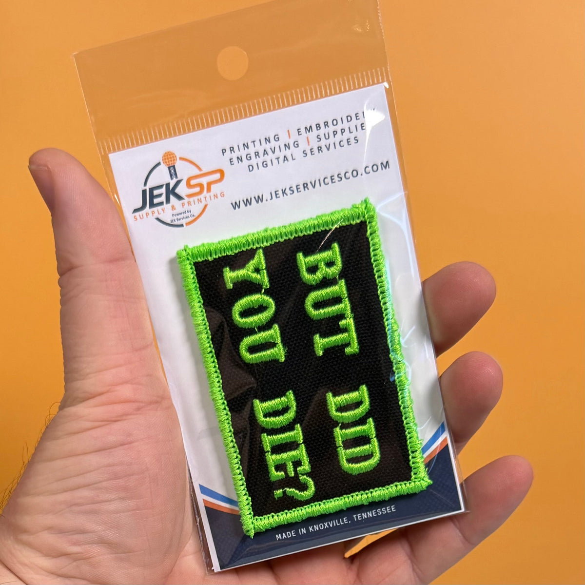 But Did You Die Funny Morale Patch, 2x3" | Made in USA | VELCRO® Brand Hook Backing
