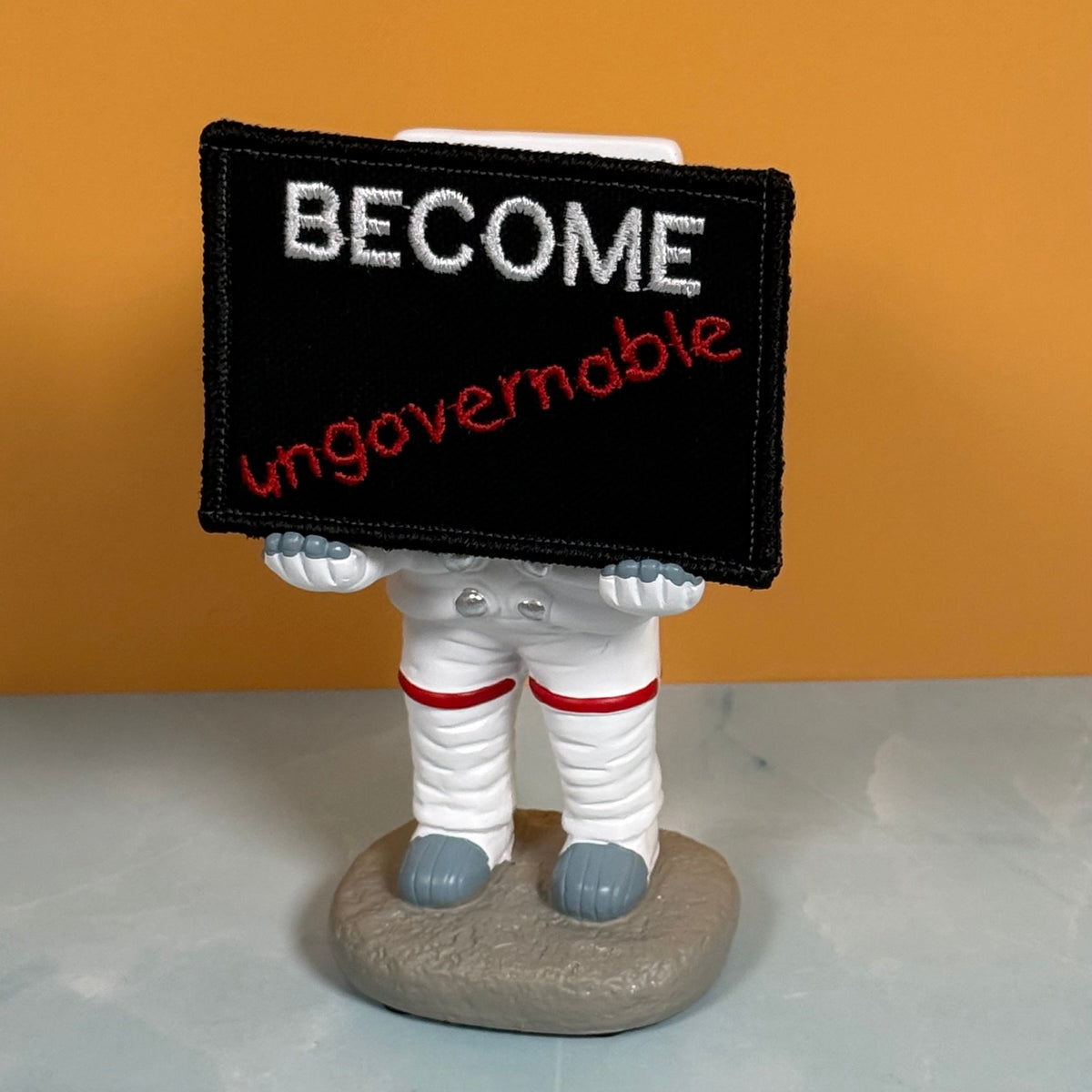 Become Ungovernable Funny Morale Patch, 2x3" | Made in USA | VELCRO® Brand Hook Backing