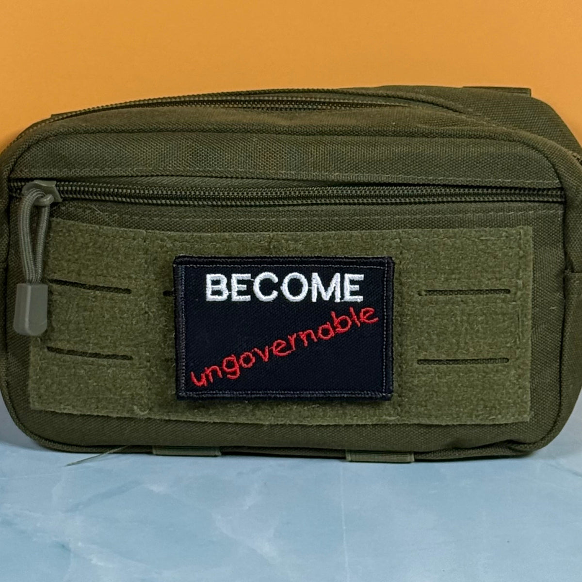 Become Ungovernable Funny Morale Patch, 2x3" | Made in USA | VELCRO® Brand Hook Backing