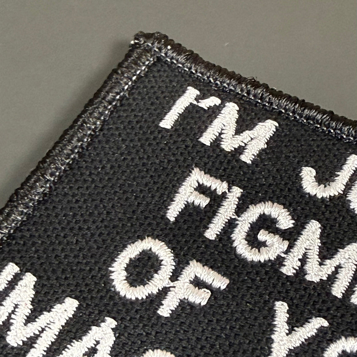 I'm Just A Figment Of Your Imagination Funny Embroidered Morale Patch, 2x3" | VELCRO® Brand Hook Backing