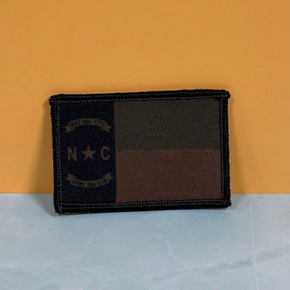 North Carolina State Flag Patch, 2x3" (Full Color & Tactical) | Made in USA | VELCRO® Brand Hook Backing