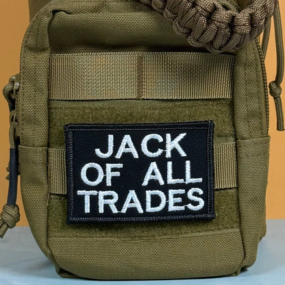 Jack Of All Trades Funny Embroidered Morale Patch, 2x3" | VELCRO® Brand Hook Backing