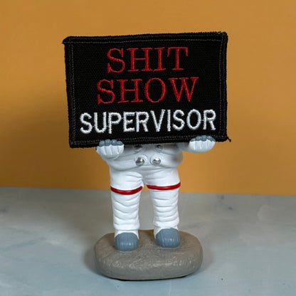 Shit Show Supervisor Funny Morale Patch, 2x3" | Made in USA | VELCRO® Brand Hook Backing