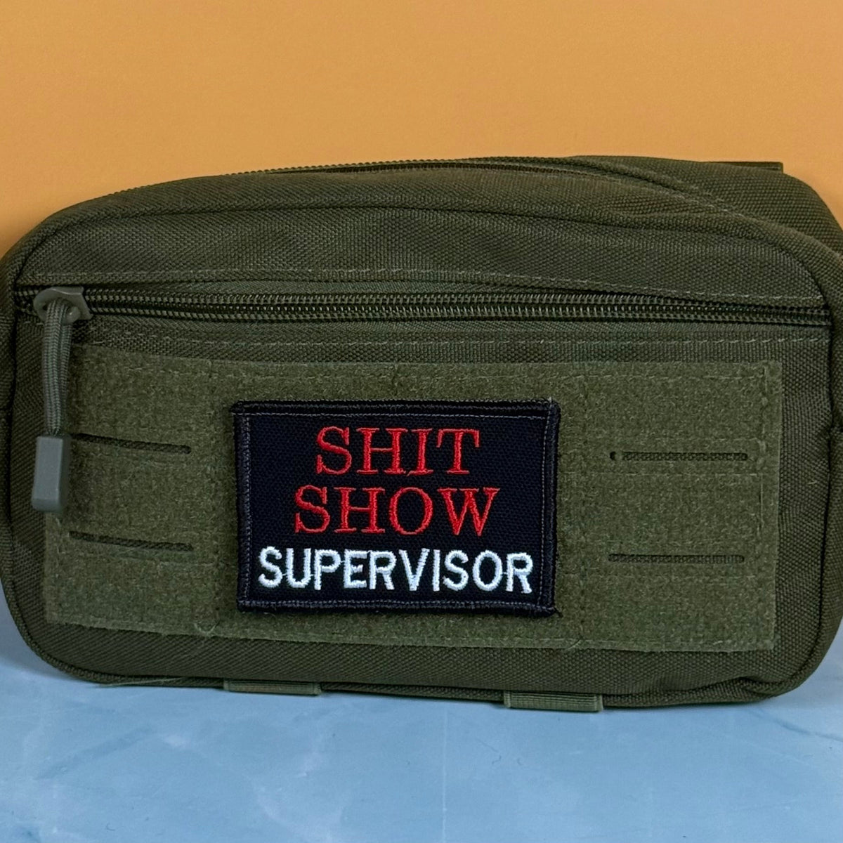 Shit Show Supervisor Funny Morale Patch, 2x3" | Made in USA | VELCRO® Brand Hook Backing