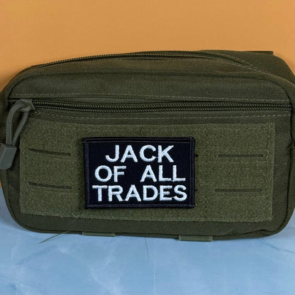 Jack Of All Trades Funny Embroidered Morale Patch, 2x3" | VELCRO® Brand Hook Backing