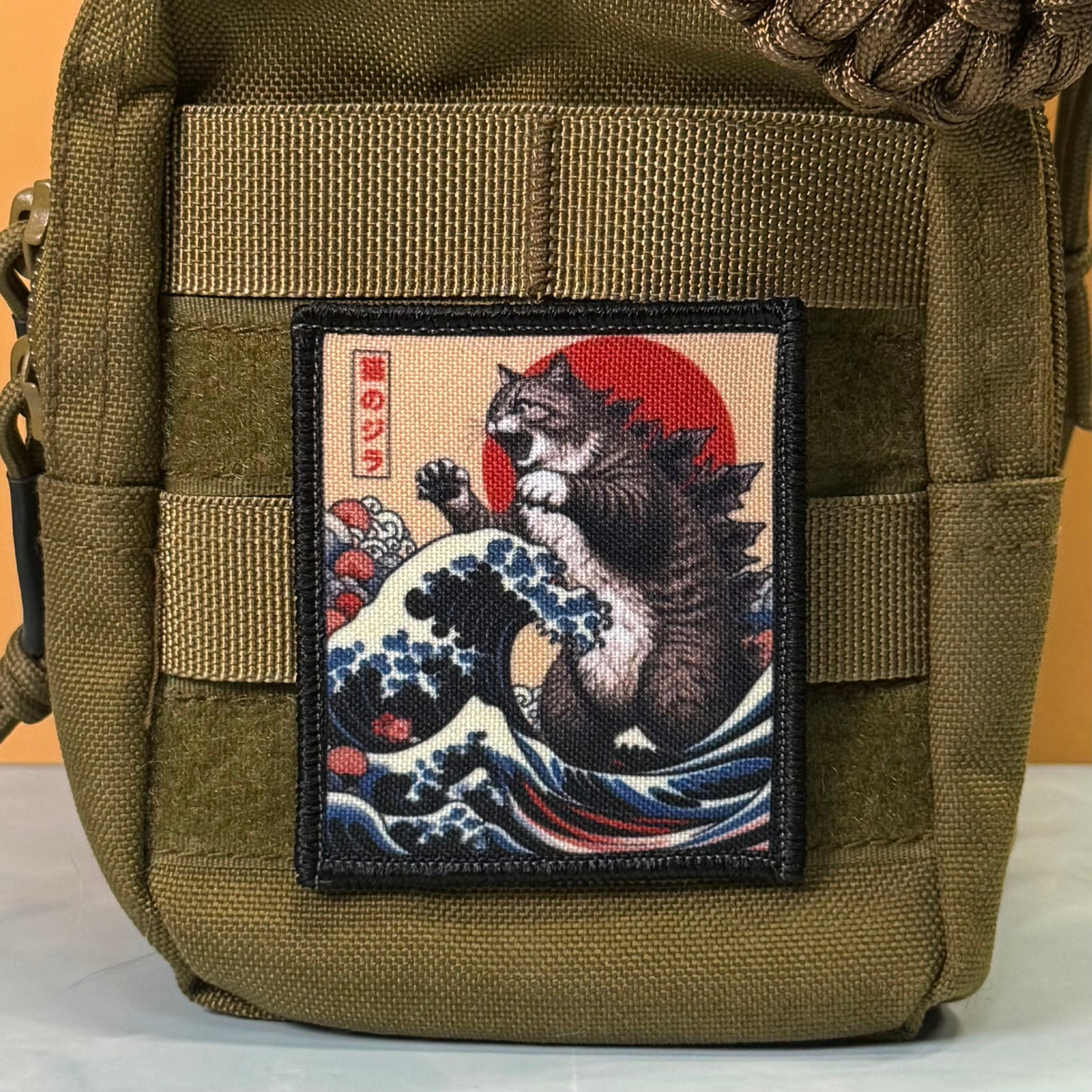 Catzilla Funny Cat Morale Patch, 2.5x3" | Made in USA | VELCRO® Brand Hook Backing