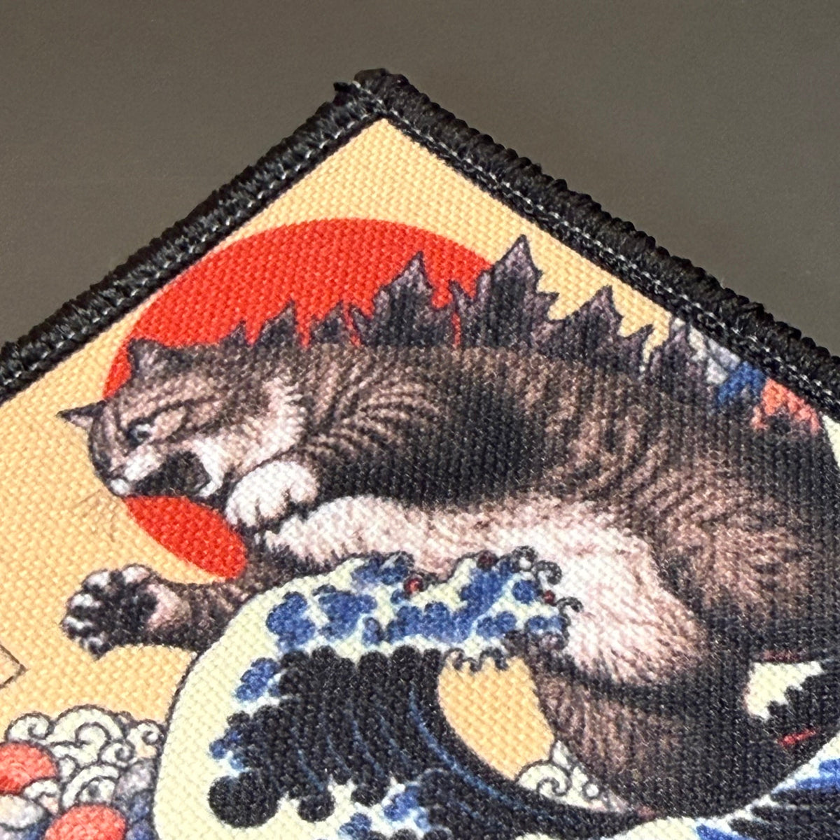 Catzilla Funny Cat Morale Patch, 2.5x3" | Made in USA | VELCRO® Brand Hook Backing