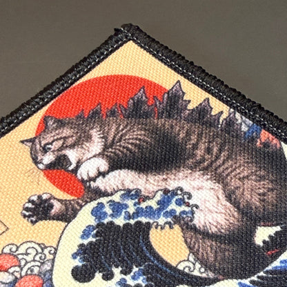 Catzilla Funny Cat Morale Patch, 2.5x3" | Made in USA | VELCRO® Brand Hook Backing