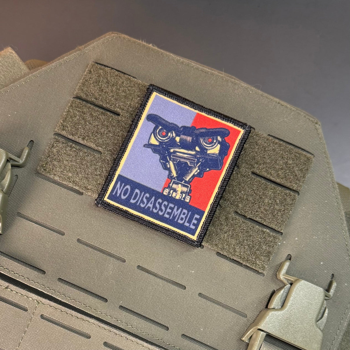 No Disassemble Funny Printed Morale Patch, 2x3" | Made in USA | VELCRO® Brand Hook Backing