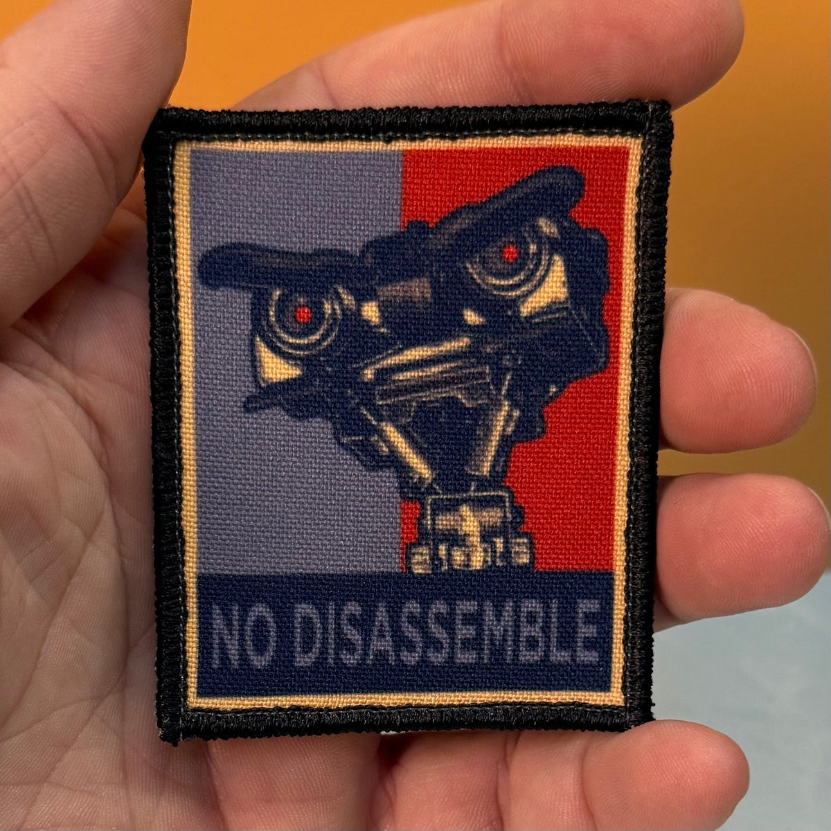 No Disassemble Funny Printed Morale Patch, 2x3" | Made in USA | VELCRO® Brand Hook Backing