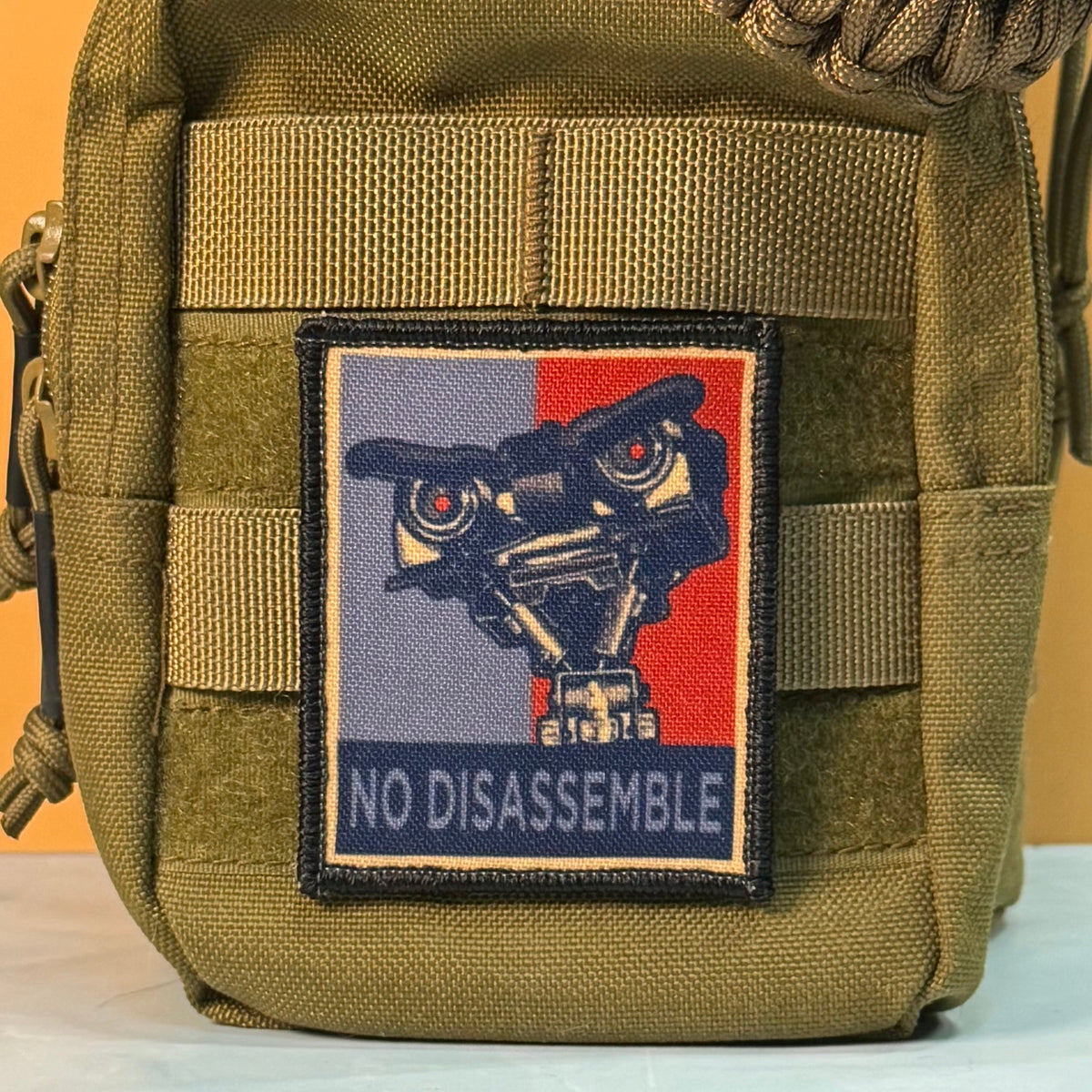 No Disassemble Funny Printed Morale Patch, 2x3" | Made in USA | VELCRO® Brand Hook Backing