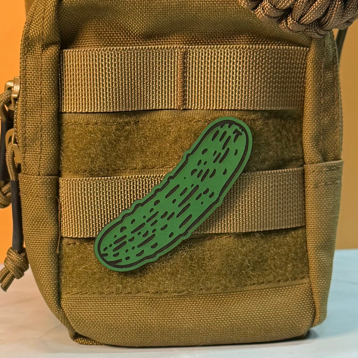 Dill Pickle Funny Morale Patch, 1.8x3" Synthetic Engraved | Made in USA | VELCRO® Brand Hook Backing