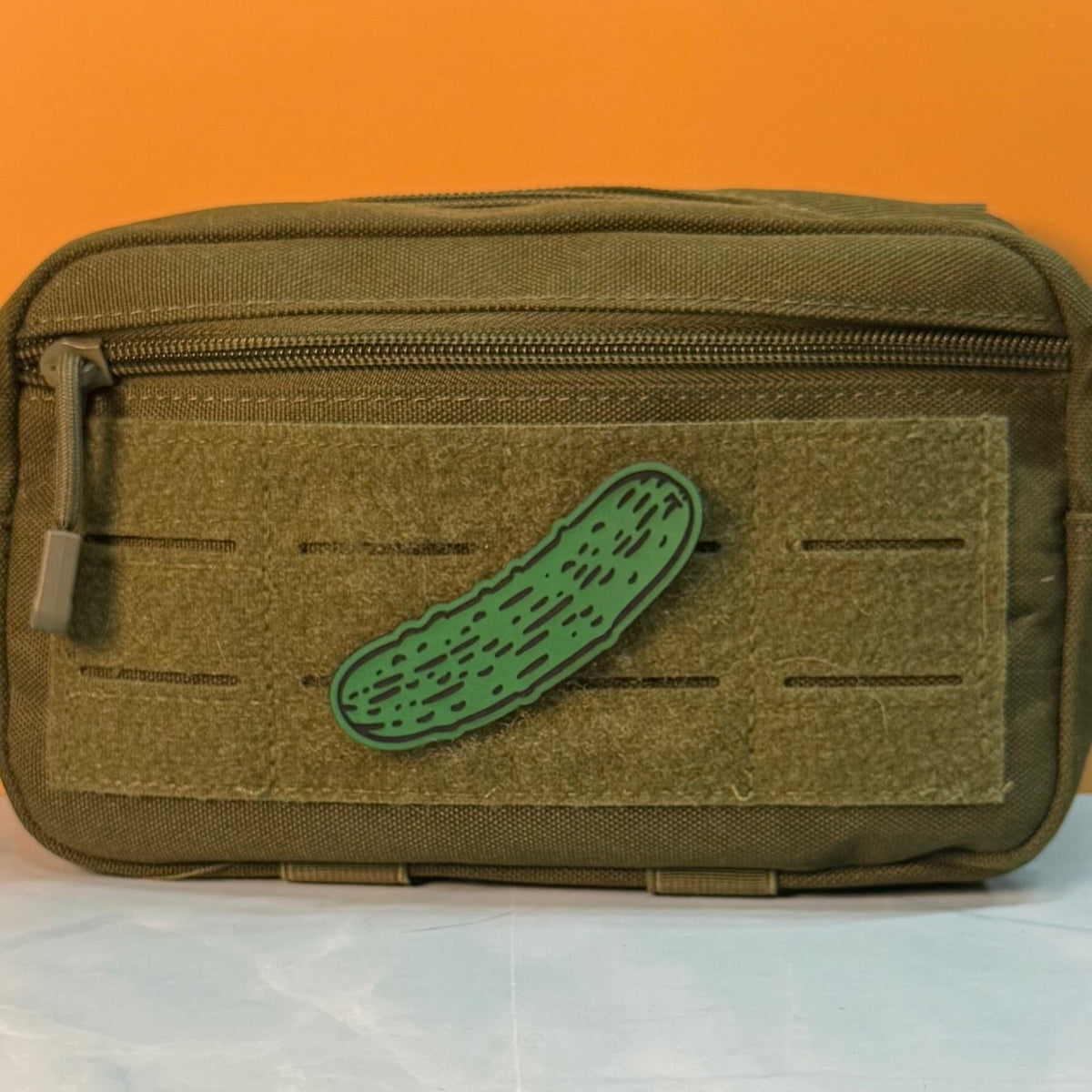 Dill Pickle Funny Morale Patch, 1.8x3" Synthetic Engraved | Made in USA | VELCRO® Brand Hook Backing