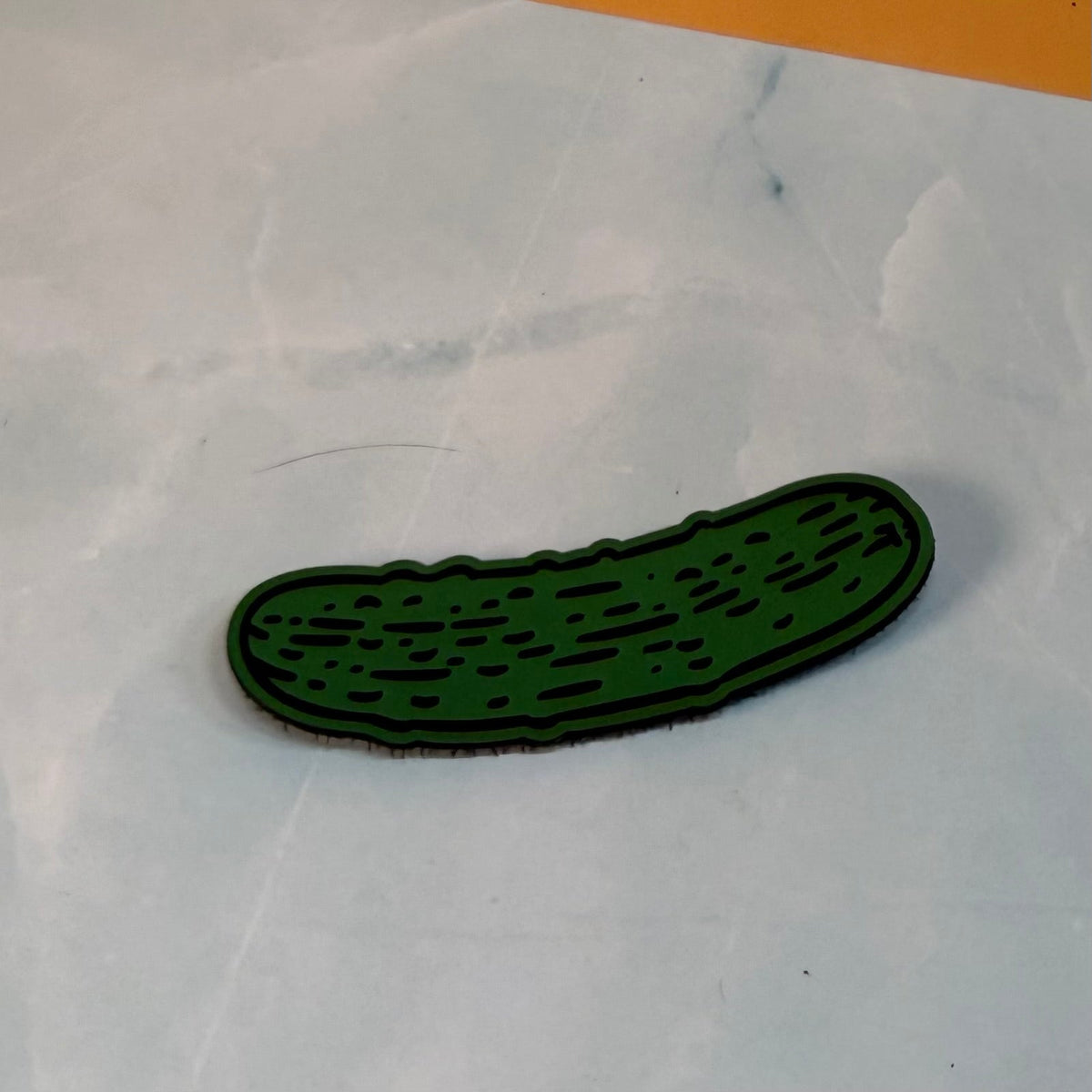 Dill Pickle Funny Morale Patch, 1.8x3" Synthetic Engraved | Made in USA | VELCRO® Brand Hook Backing