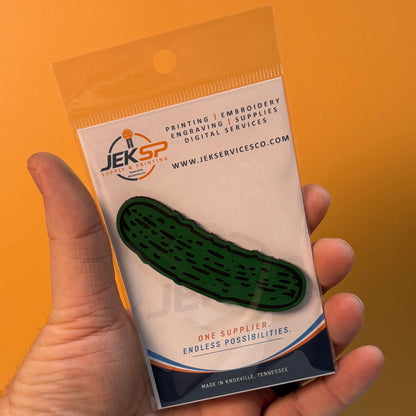 Dill Pickle Funny Morale Patch, 1.8x3" Synthetic Engraved | Made in USA | VELCRO® Brand Hook Backing