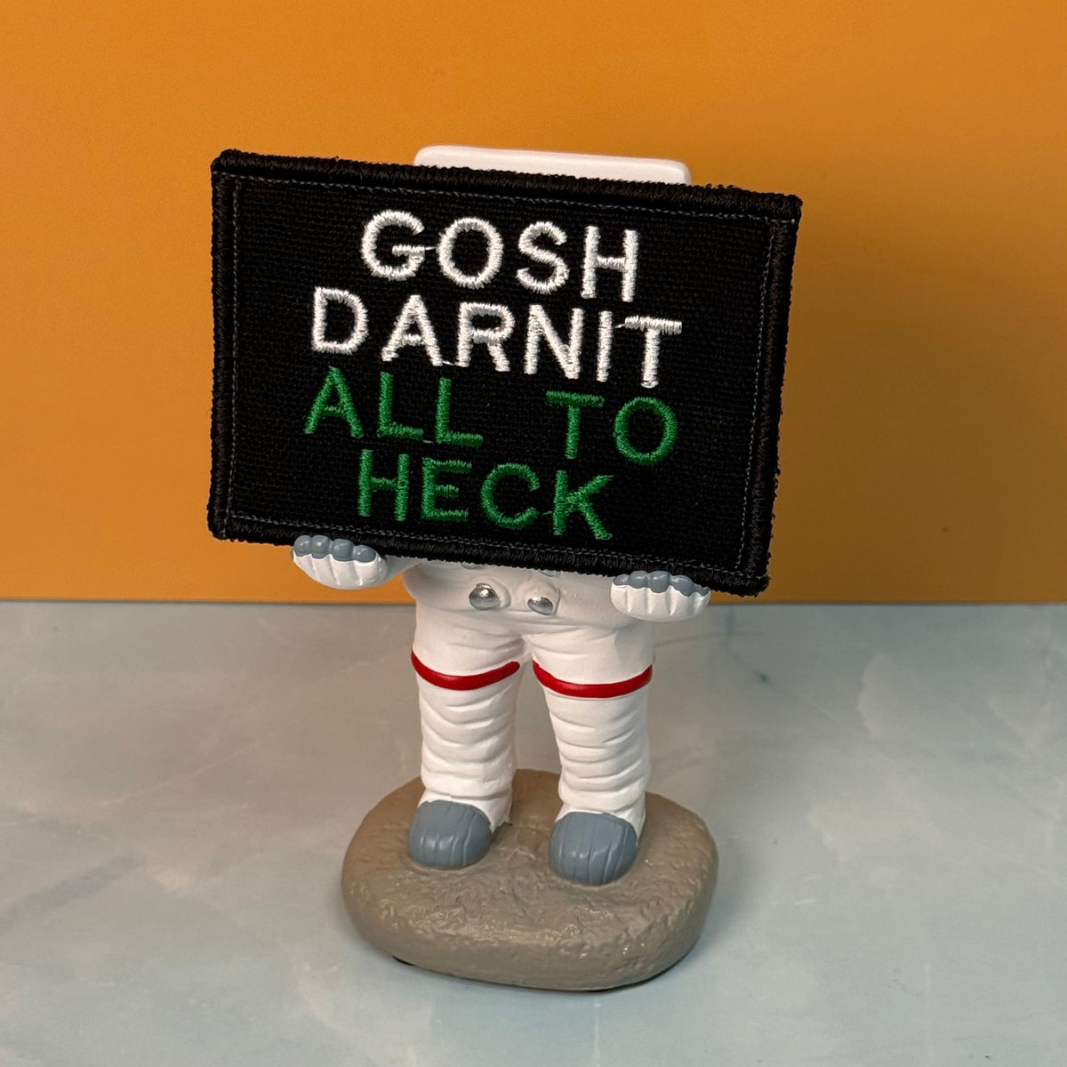 Gosh Darnit All To Heck, Polite Swearing Funny Morale Patch, 2x3" | Made in USA | VELCRO® Brand Hook Backing