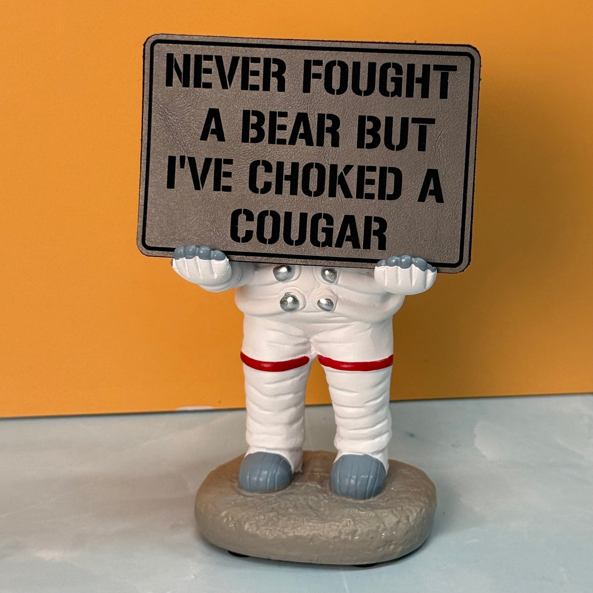 I’ve Choked A Cougar Funny Morale Patch, 2x3" | Made in USA | VELCRO® Brand Hook Backing