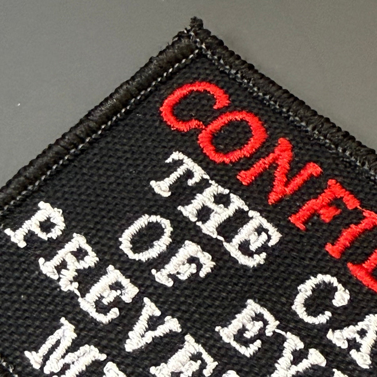 Confidence Causes Mistakes Funny Embroidered Morale Patch, 2x3" | VELCRO® Brand Hook Backing