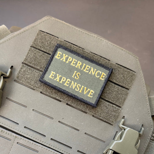 Experience Is Expensive Funny Tactical Embroidered Morale Patch, 2x3