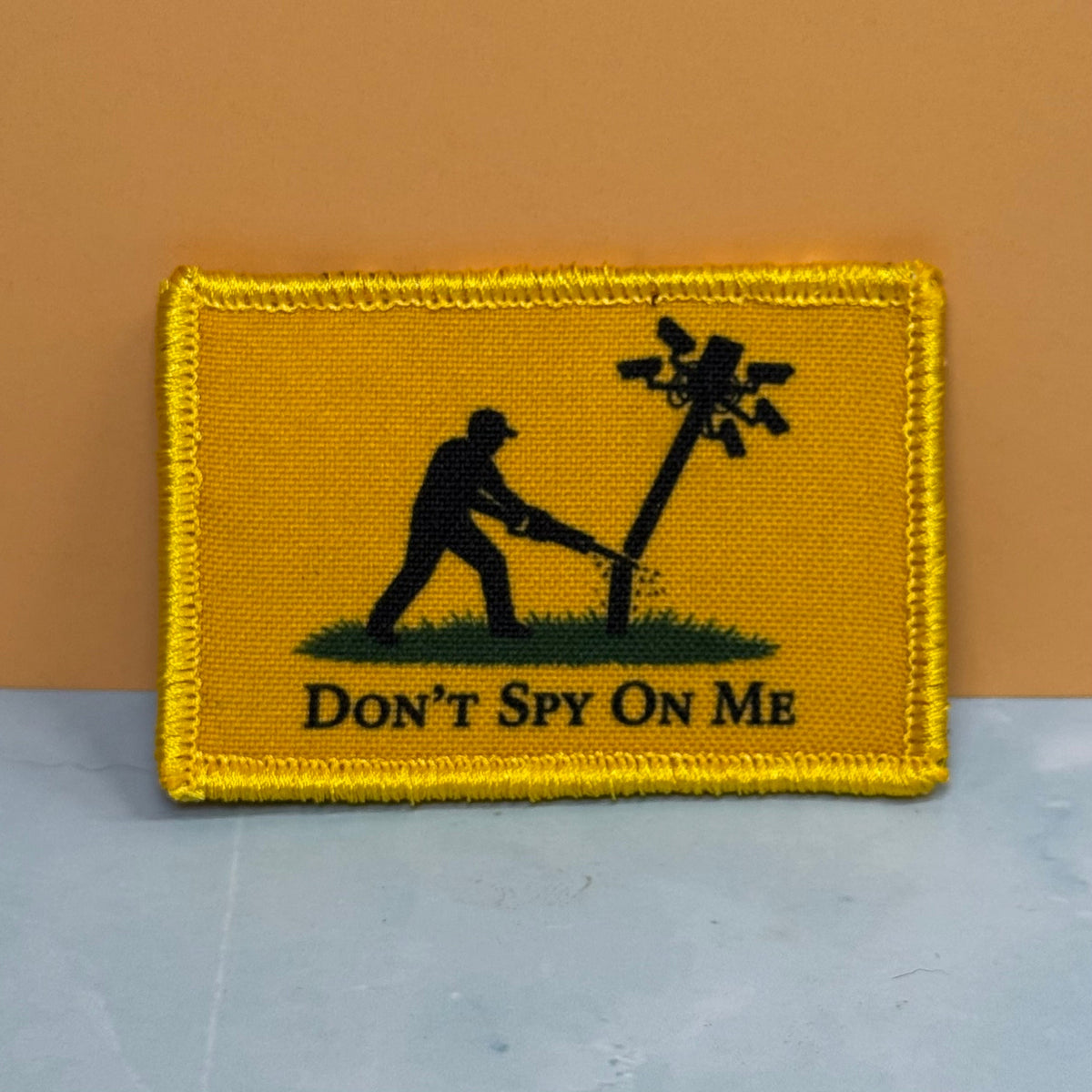 Don't Spy on Me Anti-Flock Camera Printed Morale Patch, 2x3" | VELCRO® Brand Hook Backing