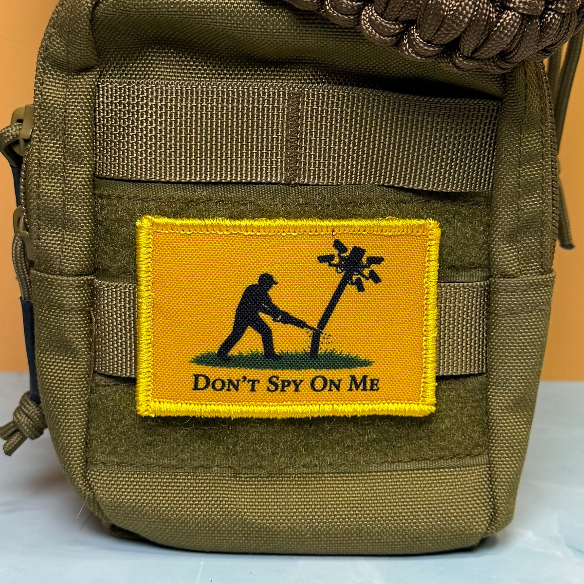 Don't Spy on Me Anti-Flock Camera Printed Morale Patch, 2x3" | VELCRO® Brand Hook Backing