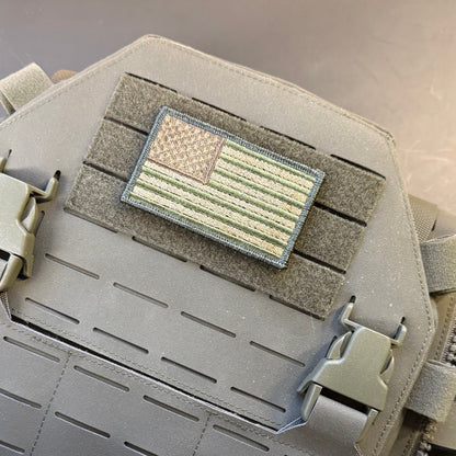 Subdued FDE Tactical American Flag Embroidered Flag Patch, 2x3.5" | VELCRO® Brand Hook Backing