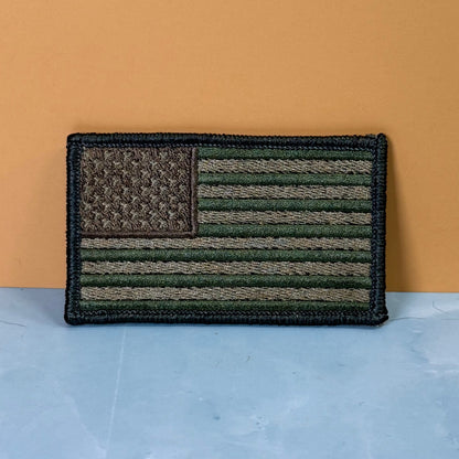 Subdued FDE Tactical American Flag Embroidered Flag Patch, 2x3.5" | VELCRO® Brand Hook Backing