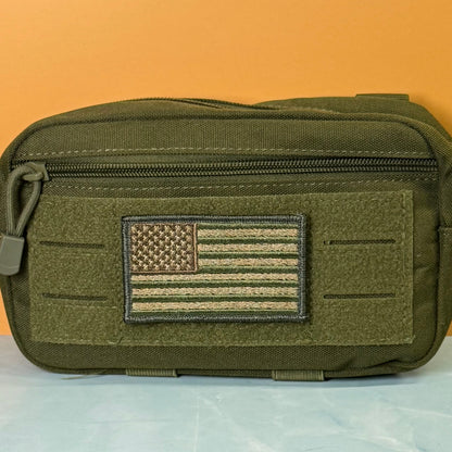 Subdued FDE Tactical American Flag Embroidered Flag Patch, 2x3.5" | VELCRO® Brand Hook Backing