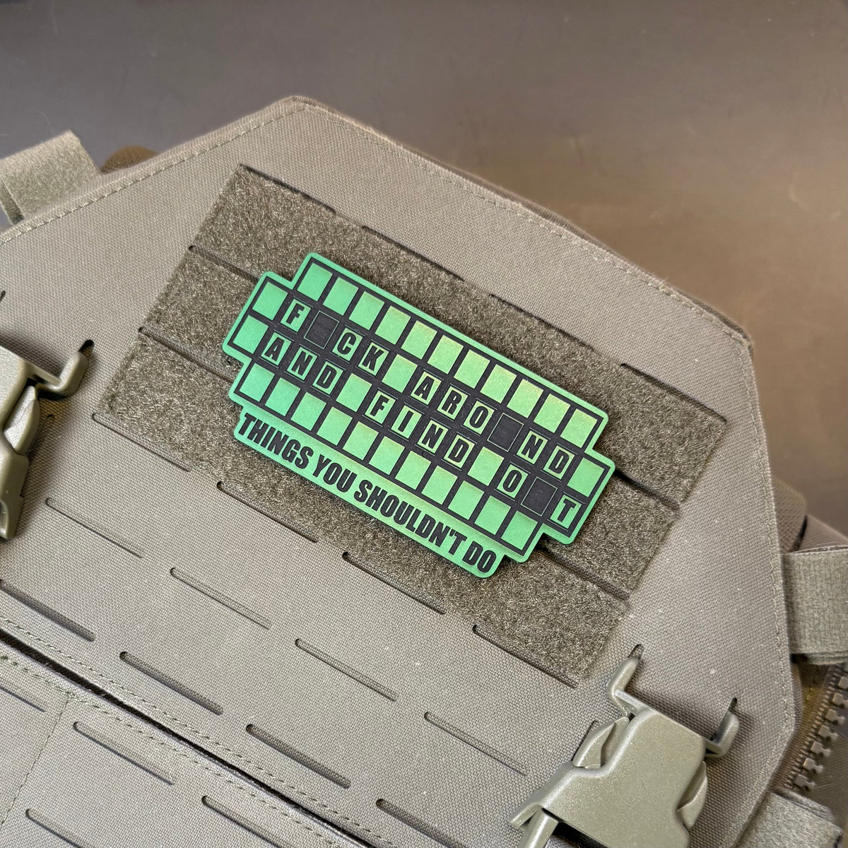 FAFO Game Show Laser Engraved Morale Patch, 2x4" | VELCRO® Brand Hook Backing