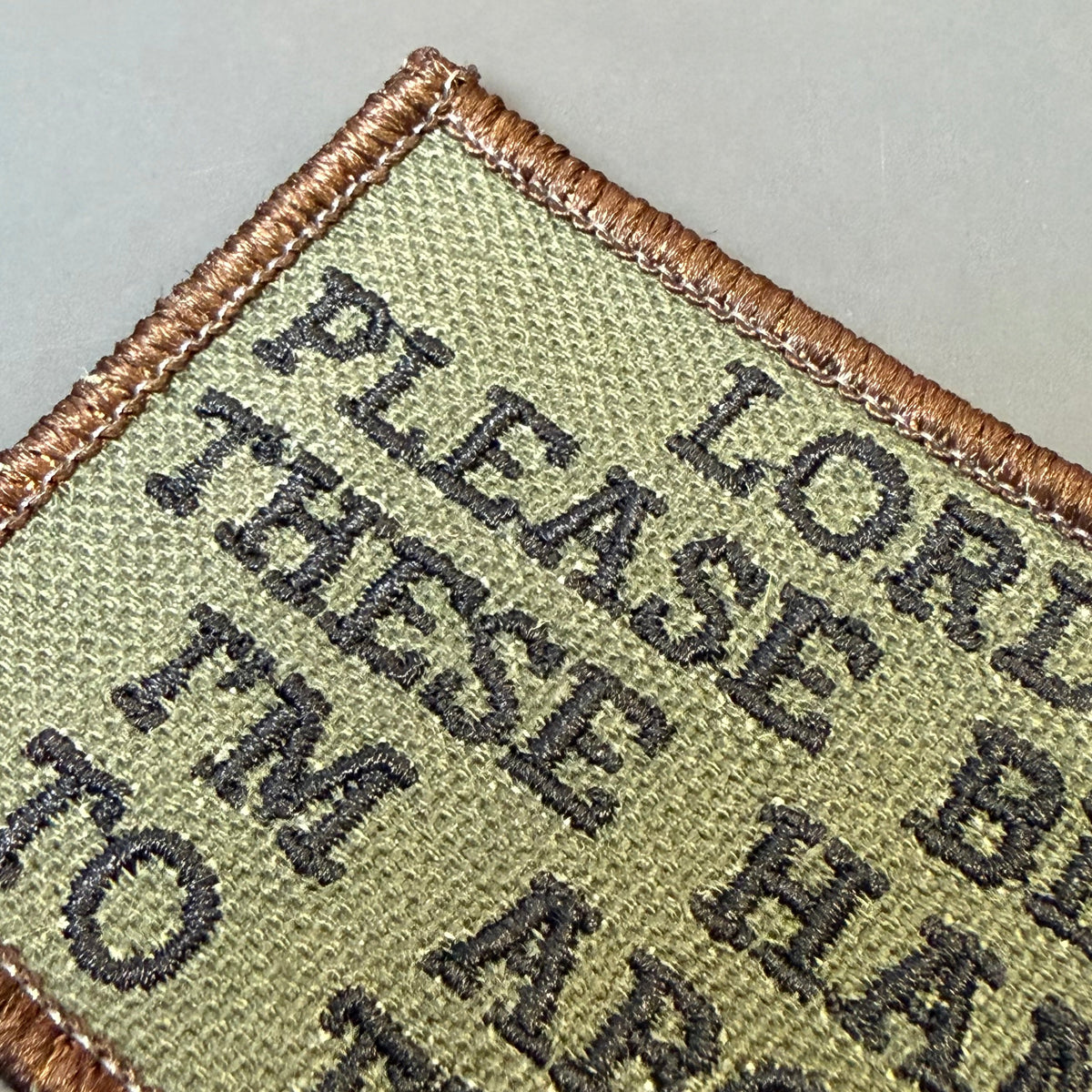 Lord, Bless These Hands I'm About To Throw Funny Tactical Embroidered Morale Patch, 2x3" | VELCRO® Brand Hook Backing