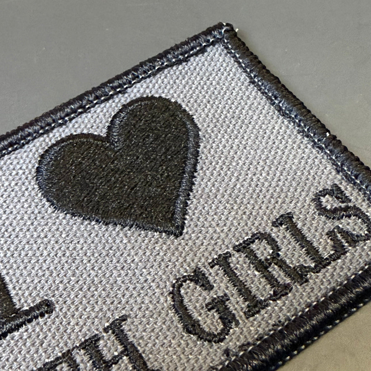 I Love Goth Girls Funny Embroidered Morale Patch, 2x3" | VELCRO® Brand Hook Backing