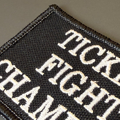Tickle Fight Champion Funny Embroidered Morale Patch, 2x3" | VELCRO® Brand Hook Backing