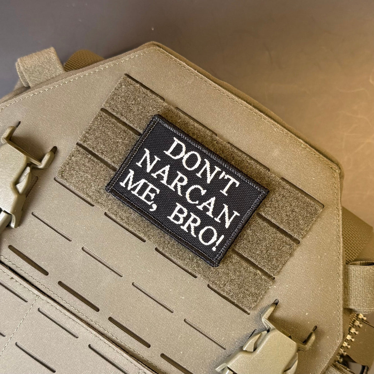 Don't Narcan Me Bro Funny Embroidered Morale Patch, 2x3" | VELCRO® Brand Hook Backing