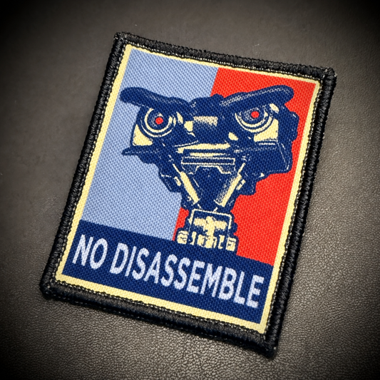 No Disassemble Funny Printed Morale Patch, 2x3" | VELCRO® Brand Hook Backing