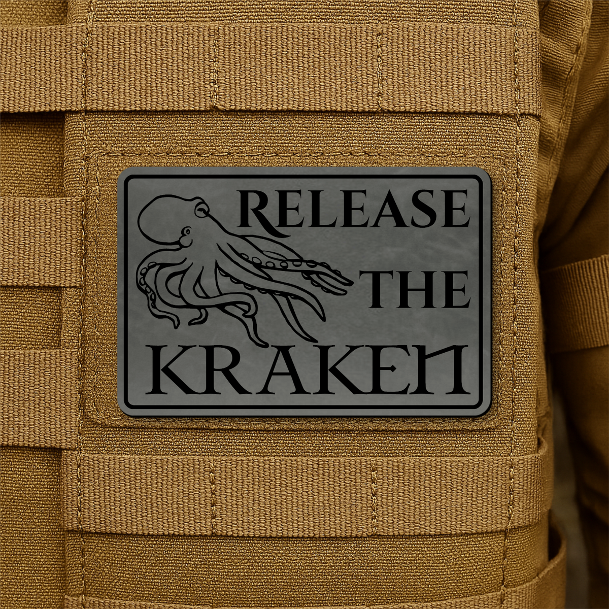 Release The Kraken Funny Nautical Morale Patch 2"x3" Hook & Loop | Made in USA