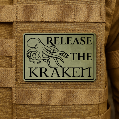 Release The Kraken Funny Nautical Morale Patch 2"x3" Hook & Loop | Made in USA