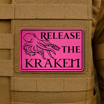 Release The Kraken Funny Nautical Morale Patch 2"x3" Hook & Loop | Made in USA