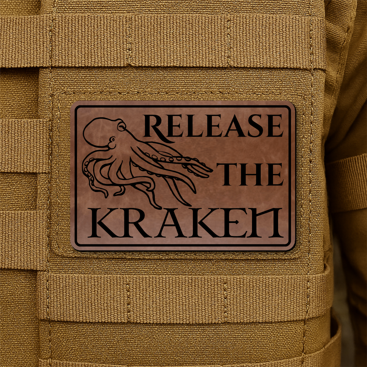 Release The Kraken Funny Nautical Morale Patch 2"x3" Hook & Loop | Made in USA