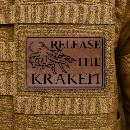 Release The Kraken Funny Nautical Morale Patch 2"x3" Hook & Loop | Made in USA