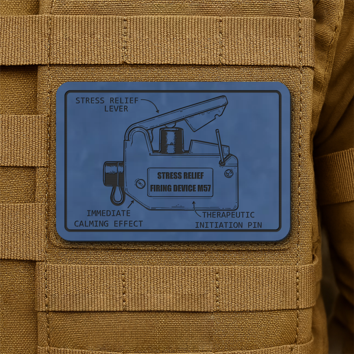 M57 Claymore Mine Clacker Funny Morale Patch, 2x3" | Made in USA | VELCRO® Brand Hook Backing