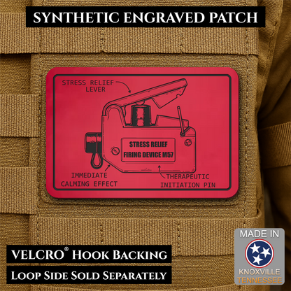M57 Claymore Mine Clacker Funny Morale Patch, 2x3" | Made in USA | VELCRO® Brand Hook Backing
