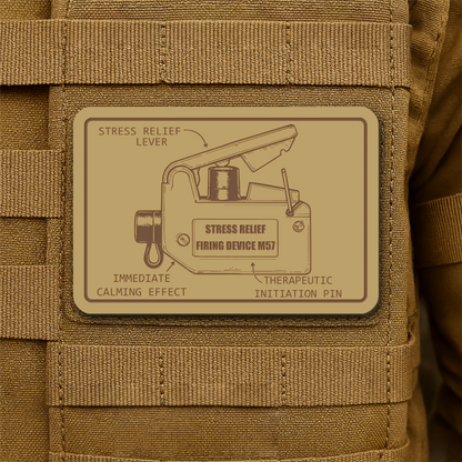 M57 Claymore Mine Clacker Funny Morale Patch, 2x3" | Made in USA | VELCRO® Brand Hook Backing