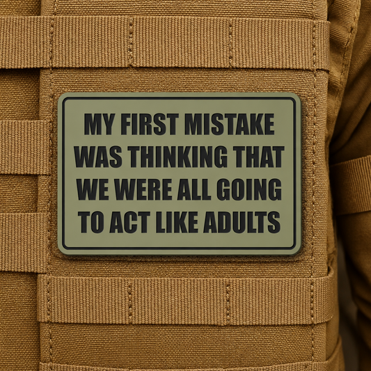 Can We Act Like Adults Funny Morale Patch, 2x3