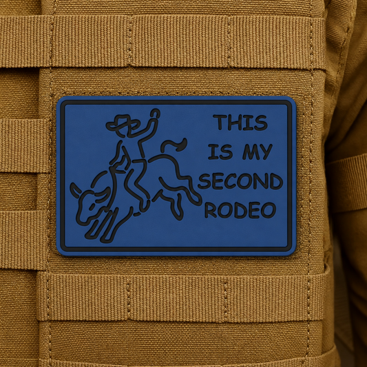 This Is My Second Rodeo Funny Cowboy Morale Patch, 2x3