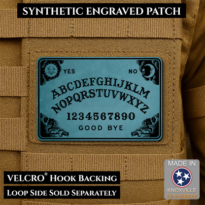 Ouija Talking Spirit Board Funny Morale Patch, 2x3" | Made in USA | VELCRO® Brand Hook Backing
