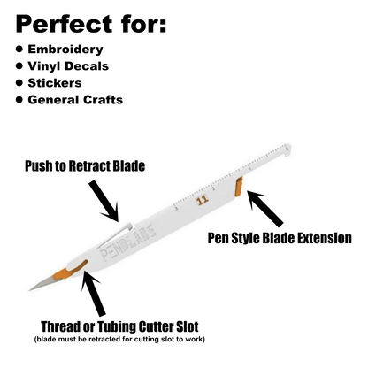 Retractable Crafting Knives,  Razor PenBlades #11 for Crafts, Vinyl Decals, Stickers & Leather