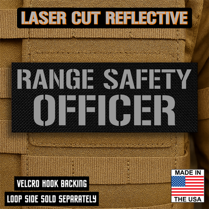 Range Safety Officer Patches & ID Plates – 2x3 Patch or 3x8 ID Panel – Tactical Gear Hook & Loop | Made in USA