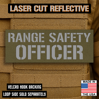 Range Safety Officer Patches & ID Plates – 2x3 Patch or 3x8 ID Panel – Tactical Gear Hook & Loop | Made in USA