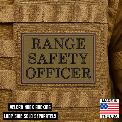 Range Safety Officer Patches & ID Plates – 2x3 Patch or 3x8 ID Panel – Tactical Gear Hook & Loop | Made in USA