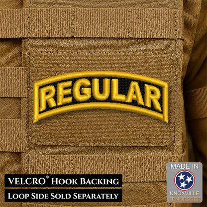 Army Regular Forces Funny Morale Patch Tab, 1.2x3" | Made in USA | VELCRO® Brand Hook Backing